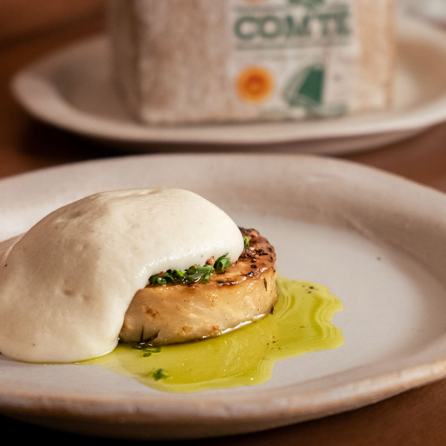 Palet de apio y puré de Comté