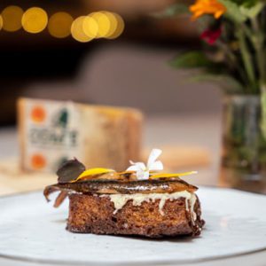 Anchoas ahumadas / Pain Perdu salado / Membrillo / Comté DOP 12 meses