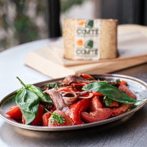 Tomates anchois et Comté