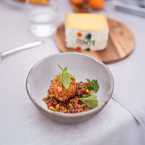 Arancini au Comté AOP, spicy romanesco & herbes X Whoogy&rsquo;s