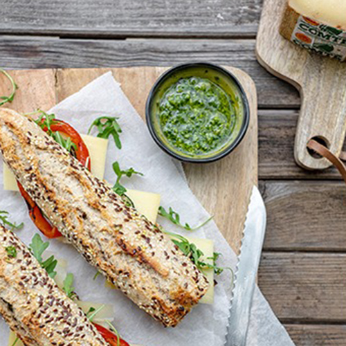 Sandwich au Comté et légumes grillés